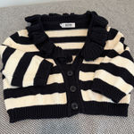 Moschino  Striped Ruffled Cropped Cardigan size us 8 Photo 0