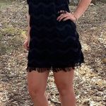 ZARA Black Fringe Dress Photo 3