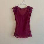 EXPRESS Vintage Silk plum/magenta tank top lined Photo 5