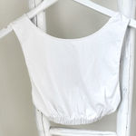 ZARA Backless Cropped White T Shirt Top Size Small Photo 0