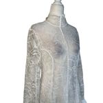 Alexis Aliya Dress in White Medium New Womens Lace Tiered Long Sleeve Mini Photo 6