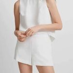 Club Monaco Romper Womens 0 Tan Beige Textured Open Back Dressy Chic Playsuit Photo 1