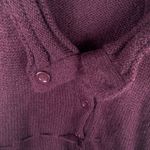 Zoe D. Purple Wine Plum Half Sleeve Button Front Knit Sweater Poncho Size M Size M Photo 2