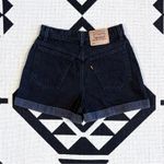 Levi's Vintage Levi’s Orange Tab 90s 954 High Waisted Cuffed Hem Denim Shorts in Black Photo 4