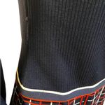 Vintage 1970s Butte Knit Navy Blue Plaid Drop waist Dress Cardigan Knit Set M Size M Photo 6