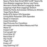 Pants Size Small W24"xL28" Spanx By Sara Blakely Leggings Skinny Leg Pants Photo 1