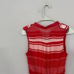 Rewind  Red Striped Fitted Waist Mini Dress Sleeveless Women's Size Small Photo 8