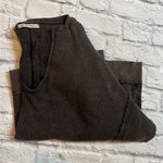 Free People waffle knit oversized pullover sweatshirt black brown charcoal grey Photo 4