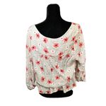 C&C California C & C California Floral Boho Peasant 3/4 Sleeve Blouse Women's Size Large Photo 4