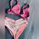 Athleta rose colored bikini top size small Photo 5