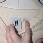 Official BTS Boys with Luv Sweater Medium Cream/Pink Pink Photo 4