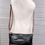 Stone Mountain  Leather Crossbody Purse Brown/Black Photo 0