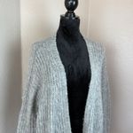 Free People  XS Grey Open Oversized Knit Alpaca Open Front Long Cardigan Pockets Photo 8