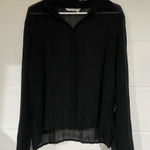 Fred David  large sheer black button down Photo 0