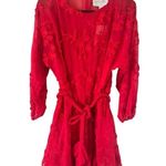 Anthropologie Mare Mare Amal Red Textured Mini Dress NEW Photo 4