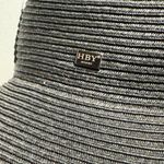 HBY Miami paper straw visor style hat Gorgeous ribbed hat with back bow Black Photo 6