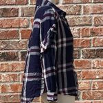 Kensie blue plaid button down flannel top / M / Excellent condition Photo 6