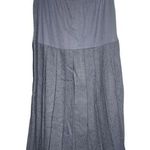 Vintage Wool Blend Gray Pleated Lagenlook Teacher Midi Skirt Size Small Photo 0