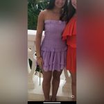 NBD  Strapless Mini Dress Lilac ruched small Photo 6