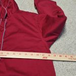 LAKE Pajama Set Women's Small Red Long Sleeve Top Pants Sleepwear Piped Trim Photo 6