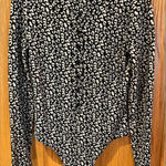 Banana Republic  Factory Long Sleeve Black Leopard Print‎ Bodysuit Top Size XS Photo 0