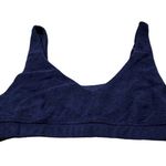 Aerie Offline Recharge Summer Lights Terry Sports Bra Size Medium Navy Blue Photo 0