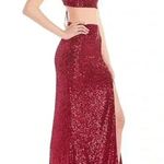 Jump Sequin-Embellished V-Neck Cropped Top & Long Skirt Two-Piece Dress Photo 2