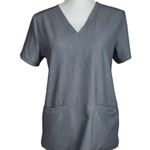 FIGS Technical Collection Casma Three-Pocket Scrub Top Extra Small Grey Medical Photo 9