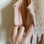 J.Crew Factory New Pink Rose Gold V Neck Jacquard Flare Dress Photo 7