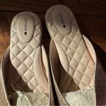 BIRDIES The Swan Gold leather slip on shoes Sz 9 Photo 5