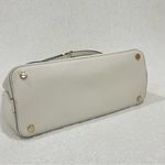 DKNY Ivory Leather Bianca Medium Satchel Bag Photo 9