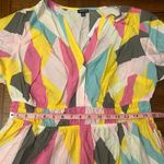 Torrid NWT  0 L 12 Giant Geo Tiered Maxi Dress Plus Pink Yellow Pockets Photo 12