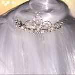 NWT! Silver rhinestone and Pearl tiny tiar… Silver Photo 4