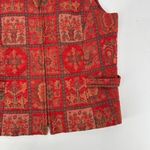 The Territory Ahead  Women's Patterned Tapestry Zip-Up Vest Red Size 6‎ Western Photo 5