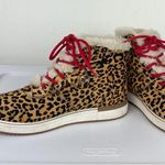 Hush Puppies  Sz 8.5 Calf Hair High Top Sneakers Faux Fur Trim Photo 6