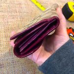 Coach Legacy Signature Slim Turn Lock Crossbody Ready Trifold Wallet Violet Trim Photo 15