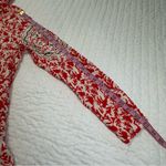 Free People Gardenia Combo Red White Floral Medallion Print Resortwear Romper Photo 9