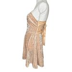 Double Crazy Juniors Light Pink Crushed Velvet Spaghetti Strap Tie Back Dress L Size undefined Photo 3
