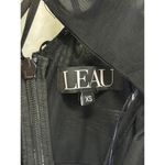 LEAU Sleeveless Cutout Crisscross Strap Ruched Bodycon Midi Dress Black Women XS Photo 1