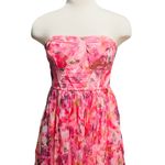 Wonderful Waltz Pink Floral Print Strapless Bustier
Maxi Dress Size Large Photo 3