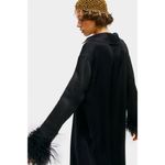 Sleeper Luna Maxi Dress with Detachable Feathers Black Womens Size XS Photo 2