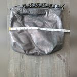 Michael Kors Collete Purse Gun Metal Metallic Shoulder Bag Photo 7