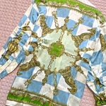 NWT ALEMAIS Checkmate Silk Satin Sandwashed Shirt Size 0 Long sleeve Photo 14