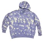 Adika Womens Purple Tie Dye Hoodie Sweatshirt Oversized Girl Boss Rules Large Photo 0