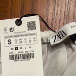 ZARA Geometric Print Straight Neck Strappy Embroidered Short Dress Size Small Photo 15