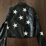 Olivaceous Faux leather star jacket small new Photo 1