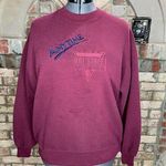 sweatshirt anytime hot stuff pizza maroon blue embroidered 1990s Size L Photo 0
