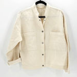 Eileen Fisher Ivory Organic Cotton mandarin collar oversized Jacket size S/M Photo 0