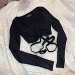 I am gia Black Violet Cut Out Top Photo 2