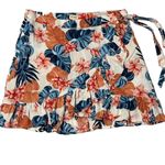 Roxy  Hawiian Floral Print Halo Wrap Skirt Size Small Photo 4